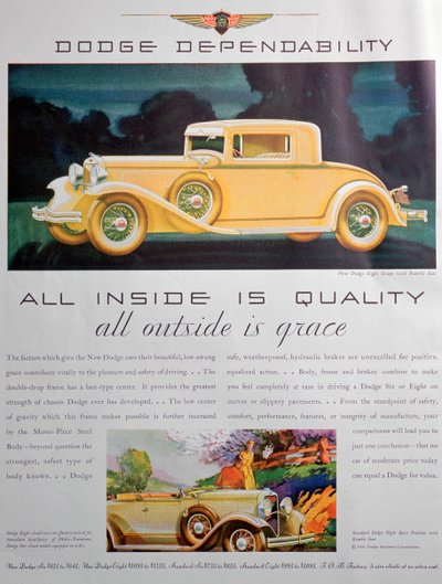 Advertentie voor Dodge-auto