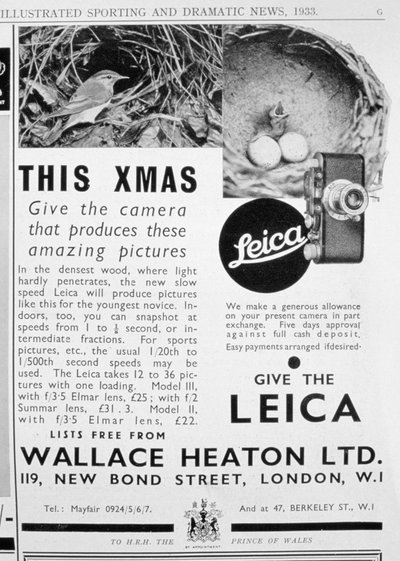 Advertentie voor Leica-camera