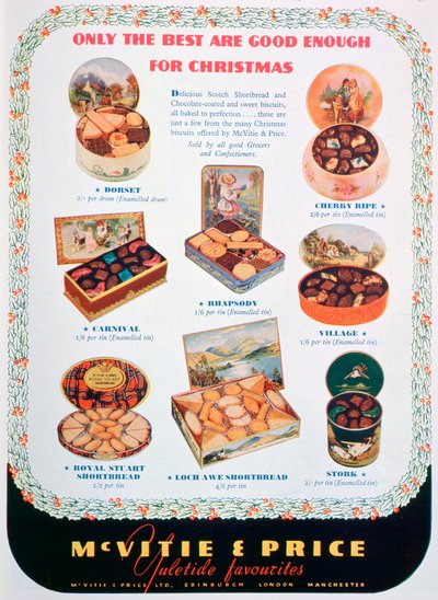 Advertentie voor McVitie en Price biscuits, 1938 door Unbekannt