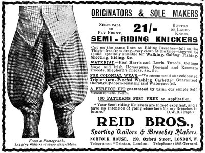 Advertentie voor Reid Bros, Sporting Tailors & Breeches Makers door Unbekannt