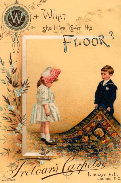 Advertentie voor Treloars tapijten, van Ludgate Hill, Londen door Unbekannt