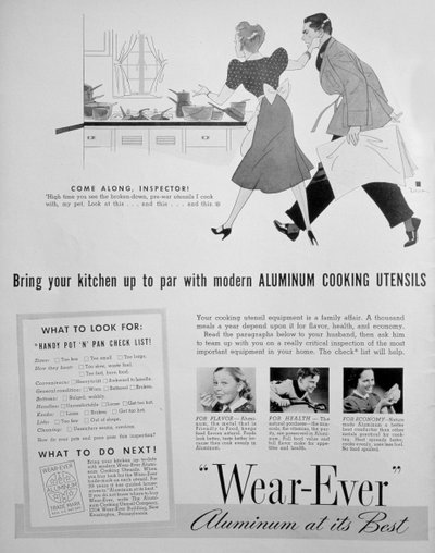 Advertentie voor Wear-Ever aluminium keukengerei, 1939 door Unbekannt