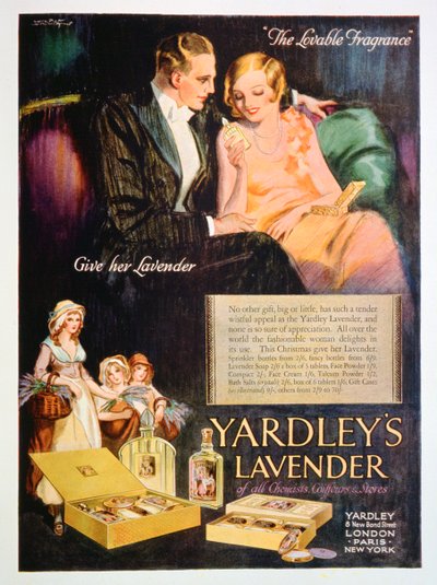 Advertentie voor Yardleys Lavendelparfum, 1929 door Unbekannt