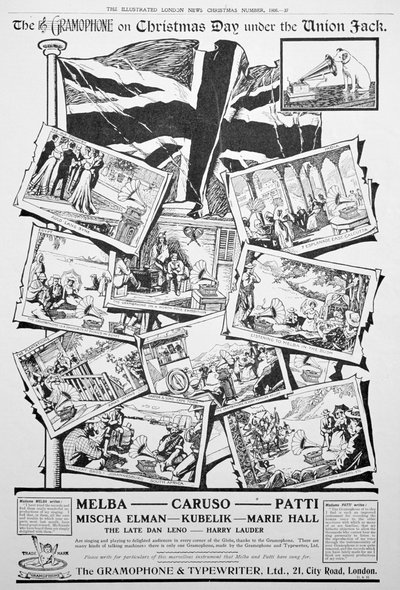 Advertentie voor de Gramophone and Typewriter Co, 1906 door Unbekannt