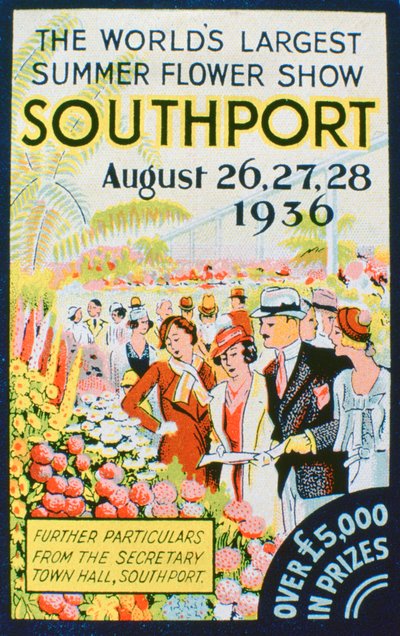 Advertentie voor de Southport Flower Show, Lancashire, 1936 door Unbekannt