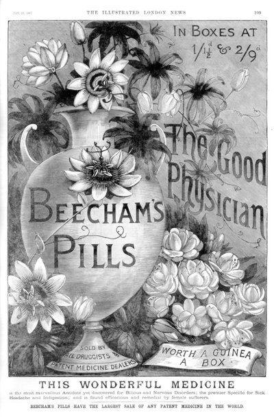 Advertentie voor Beechams Pills, 1887 door Unbekannt