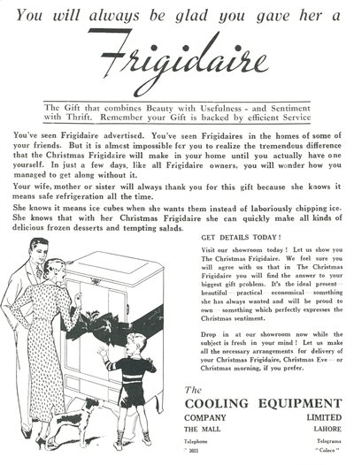 Advertentie voor Frigidaire koelkasten door Unbekannt