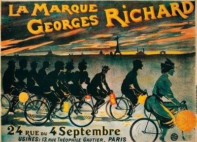 Advertentie voor Georges Richard fietsen, ca. 1900 door Unbekannt