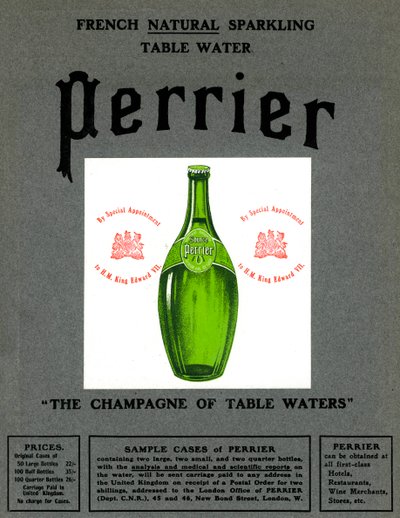 Advertentie voor Perrier water, 1905 door Unbekannt