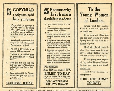 Advertenties die hielpen om Kitcheners Leger te werven, 1914-1918 door Unbekannt