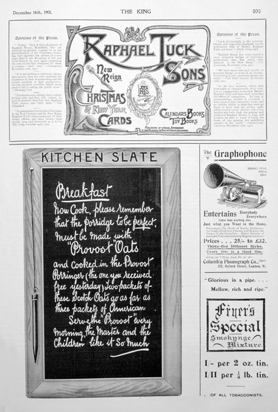 Advertentiepagina uit het King magazine, 14 december 1901 door Unbekannt