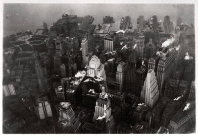 Luchtfoto van Manhattan, New York City, VS, vanuit een Zeppelin, 1928-1933 door Unbekannt