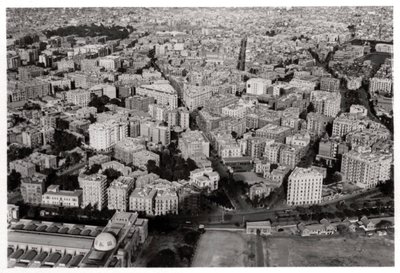 Luchtfoto van Nieuw-Caïro, Egypte, vanuit een Zeppelin, 1931 1933 door Unbekannt
