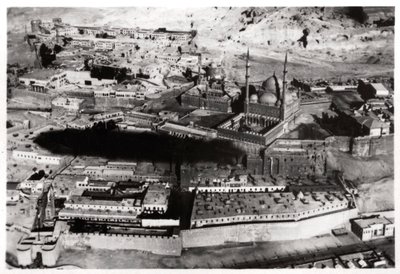 Luchtfoto van de Moskee van Mohammed Ali Pasha, Caïro, Egypte, vanuit een Zeppelin, 1931-1933 door Unbekannt