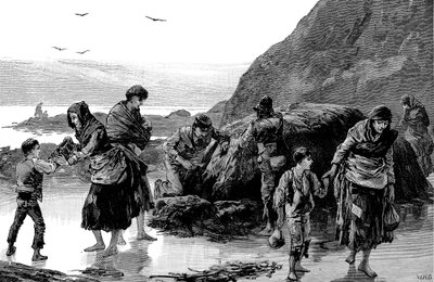 Nasleep van hongersnood, Ierland 1840s, 1886 door Unbekannt