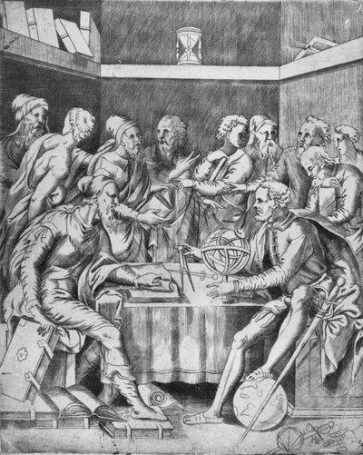 Agrippa Onderwijst Zijn Leerlingen Wiskundig, 1553, 1936 door Unbekannt