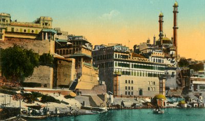 Alamgir-moskee en Ghat, Benares, ca. 1910 door Unbekannt