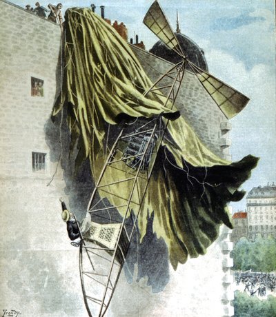 Alberto Santos-Dumont 1873-1932 Braziliaanse luchtvaartpionier, mislukte poging voor de Deutsch-prijs door Unbekannt
