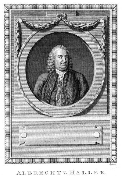 Albrecht von Haller, Zwitserse arts en wetenschapper, c1770 c1780 door Unbekannt