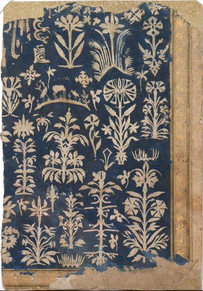 Albumblad met knipkunstdecoratie, ca. 1625-50 door Unbekannt