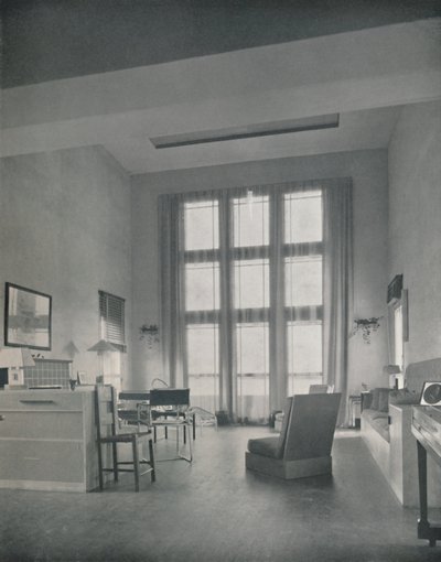 Alexander B. Trowbridge - Interieur van het zomerhuisje gebouwd voor Mr. L. Corrin Strong, 1933 door Unbekannt