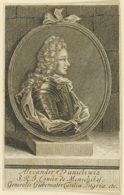 Alexander Danilovich Menshikov, Generalissimo, Prins van het Heilige Roomse Rijk, 1705 door Unbekannt