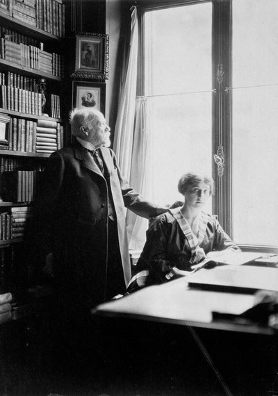 Alexander Onegin, Russische auteur en historicus, en ballerina Tamara Karsavina, begin 20e eeuw door Unbekannt