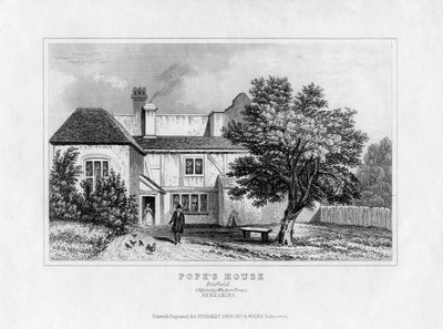 Huis van Alexander Pope, Binfield, Berkshire, midden 19e eeuw door Unbekannt