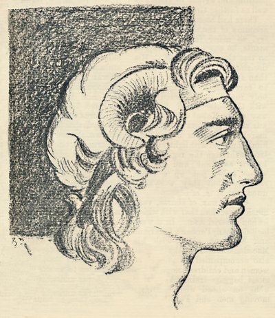 Alexander de Grote van een oude Griekse munt, 1936 door Unbekannt