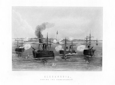 Alexandrië, tijdens het bombardement, 1882, 19e eeuw door Unbekannt