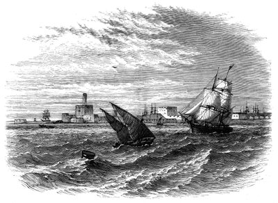 Alexandrië vanaf de zee, Egypte, ca. 1890 door Unbekannt