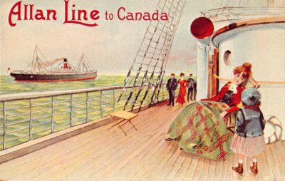Allan Line naar Canada, ca. 1900 door Unbekannt