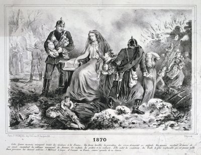 Allegorische cartoon, Frans-Duitse Oorlog door Unbekannt
