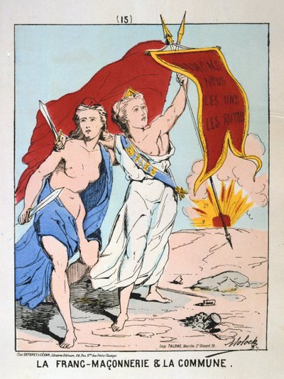 Allegorie van de Vrijmetselarij en de Commune, Parijse Commune, 1871 door Unbekannt