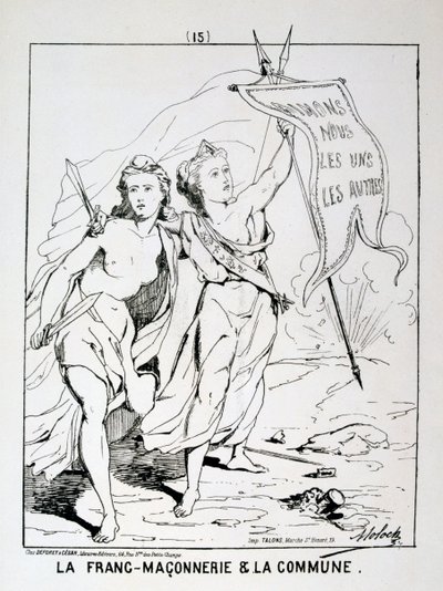 Allegorie van de Vrijmetselarij en de Commune, Parijse Commune, 1871 door Unbekannt