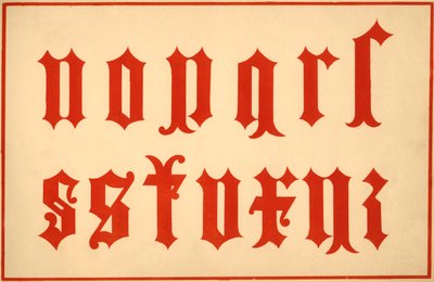 Alfabet, archaïsche letters, kleine letters door Unbekannt