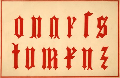 Alfabet, archaïsche letters, kleine letters door Unbekannt