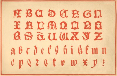 Alfabet, letters A-Z, hoofd- en kleine letters door Unbekannt