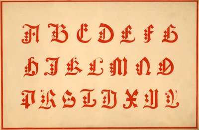 Alfabet, letters A-Z, hoofdletters door Unbekannt