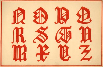 Alfabet, letters N-Z, hoofdletters door Unbekannt