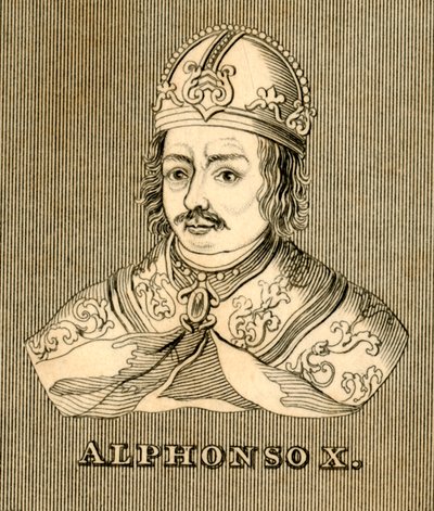 Alphonso X, 1221-1284, 1830 door Unbekannt