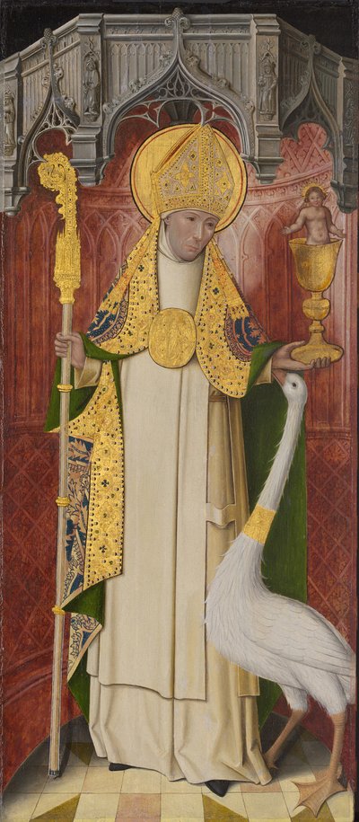 Altaarstuk uit Thuison-les-Abbeville: Sint Hugo van Lincoln, 1490-1500 door Unbekannt
