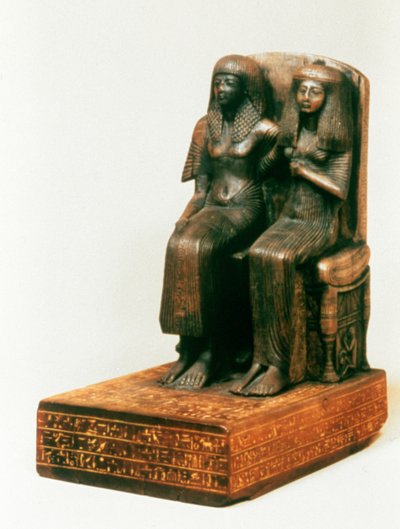 Amenemope en Vrouw, Egyptisch, 19e Dynastie door Unbekannt