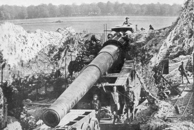 Amerikaans 14 inch spoorwegkanon, Meuse-Argonne Offensief, Frankrijk, 1918 door Unbekannt