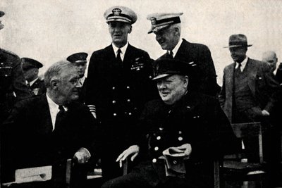 Amerikaanse president en Britse premier, 14 augustus 1941, 1945 door Unbekannt