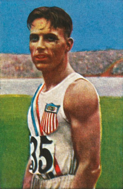 Amerikaanse discuswerper Bud Houser, 1928 door Unbekannt