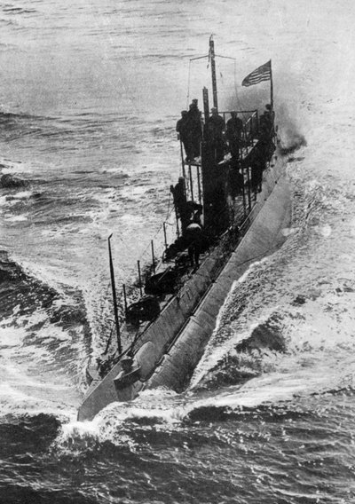 Amerikaanse onderzeeboot Voorbereiding op volle snelheid, Eerste Wereldoorlog, 1914-1918, c1920 door Unbekannt