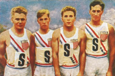 Amerikaans team, 4 x 100m estafette, 1928 door Unbekannt