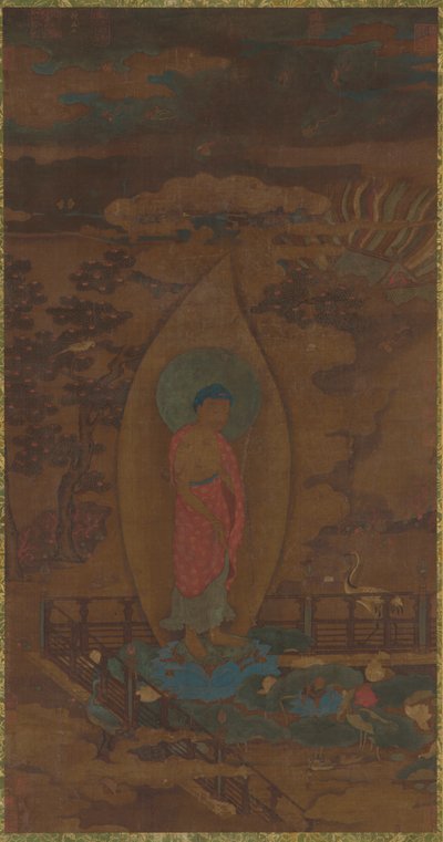 Amitabha verwelkomt een ziel in het paradijs, Ming-dynastie, 16e-17e eeuw door Unbekannt