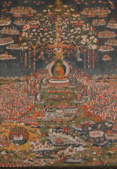 Amitabha, de Boeddha van het Westelijke Pure Land Sukhavati door Unbekannt